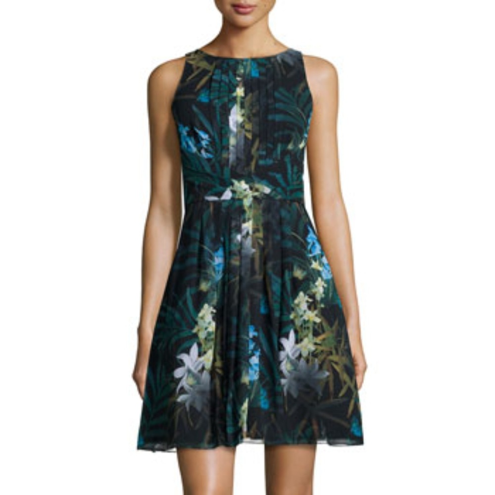 TED BAKER LONDON Floral Chiffon Dress Size 2/4(US)